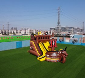 T8-1351 Pirate Ship Theme Inflatale Slide