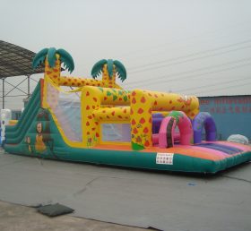 T7-496 Jungle Theme Inflatable Obstacles Courses