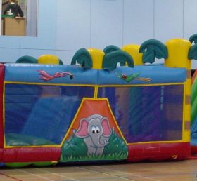 T7-264 Jungle Theme Inflatable Obstacles Courses