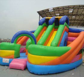 T8-217 Giant Colorful Inflatable Dry Slide For Outdoor Used