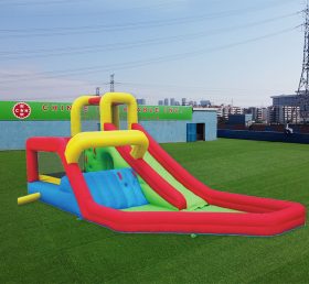 T8-553 Outdoor Commercial Colorful Inflatable Water Slide Bounce House Combo Game For Amusing Park