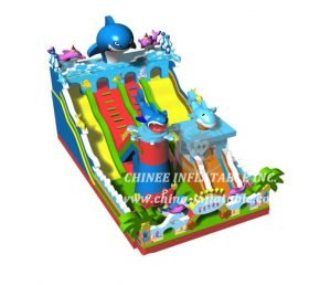 T8-1547 Undersea World Giant Inflatable Slide