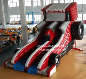 T8-1544 Monster Trucks Inflatable Slide