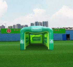 Tent1-4622 Green Outdoor Event Advertising Kiosk