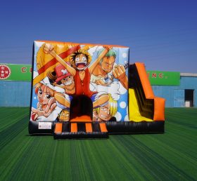 T2-4200E One Piece theme bouncy castle & slide